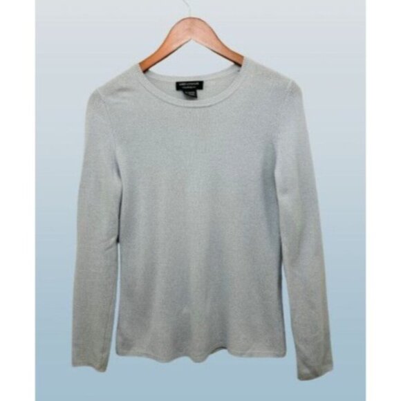 Lord & Taylor Sweaters - Lord & Taylor 100% Cashmere Crewneck Sweater Pale Gray/Blue Long Sleeve Size M